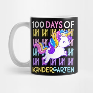 100 Days of Kindergarten Unicorn Teacher Girls Toddler Kids Mug